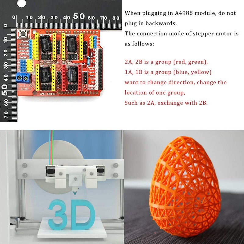 Ximimark 2Pcs V3 Engraver 3D Printer CNC Expansion Shield Board A4988 Driver Board for Arduino - Image 4